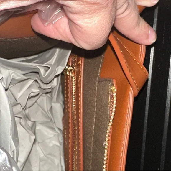 Valintino Orlandi Brown Logo Tote Bag with adj. crossbody shoulder strap NWT - Picture 9 of 10